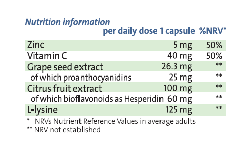 VitroCap Nutritional Information